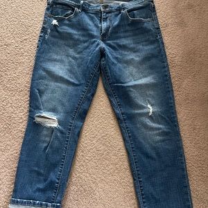Sonoma Girlfriend Crop Distressed Jeans size 12